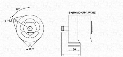 MAGNETI MARELLI 943356622010 -  Генератор